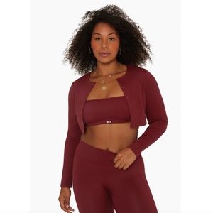 Set Active Cardigan, Bra top and Leggings in Scarlett XS